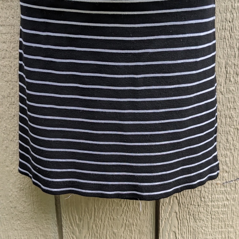 Black and White Striped Skirt